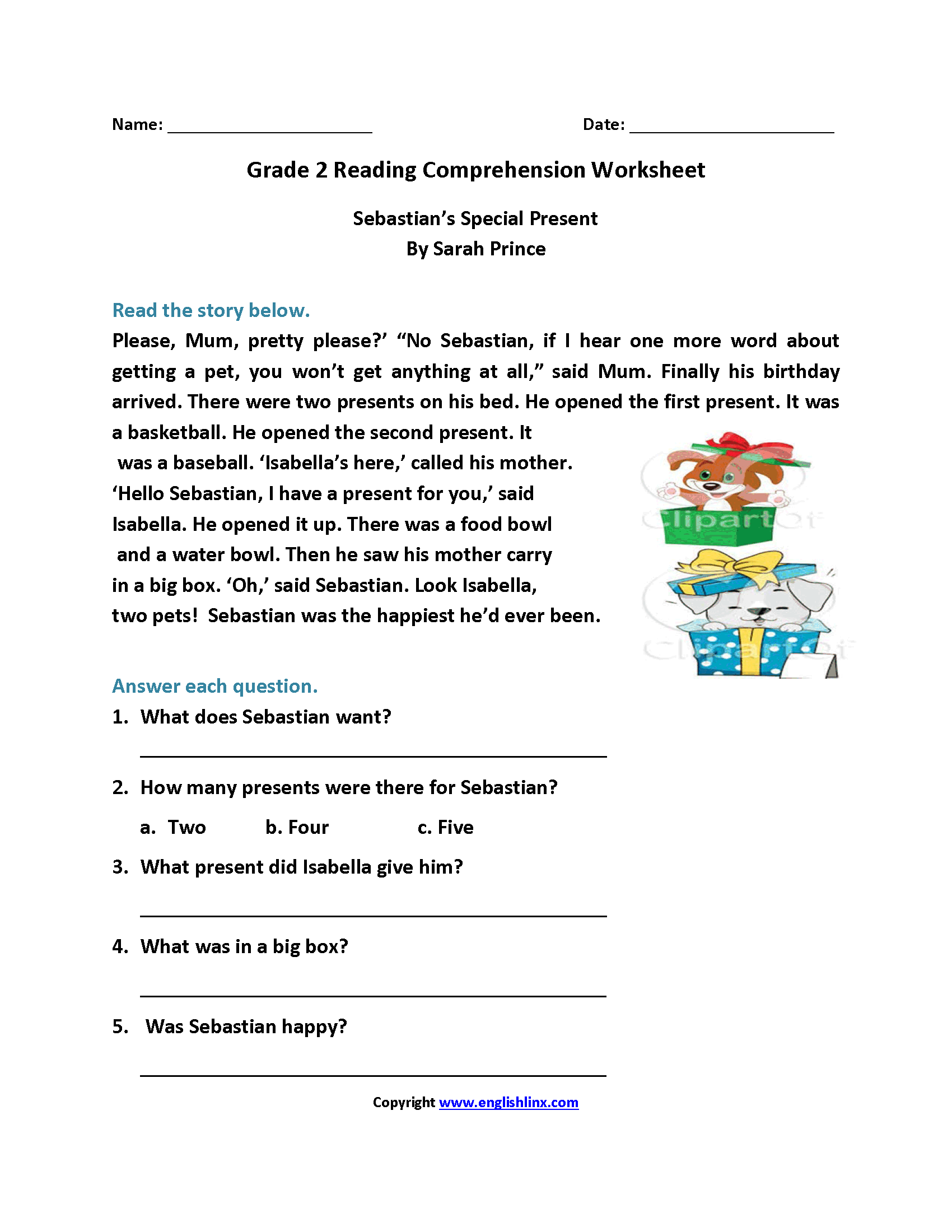 30 Free 2Nd Grade Reading Comprehension Worksheets