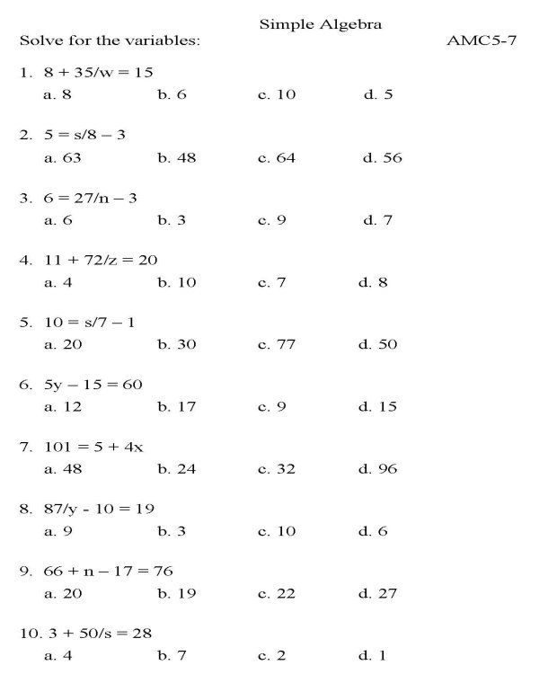30 Free 9Th Grade Math Worksheets