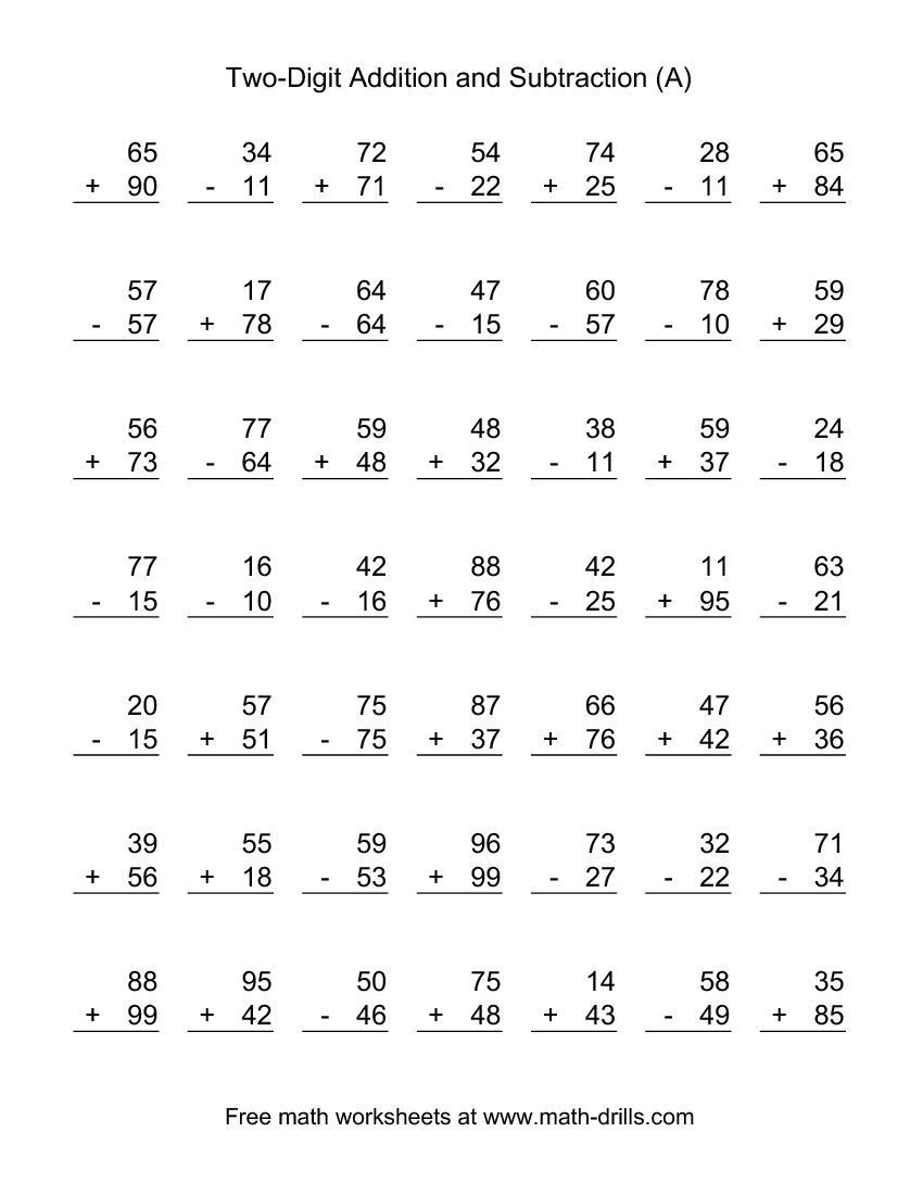 30 Free Double Digit Addition Worksheets Without Regrouping