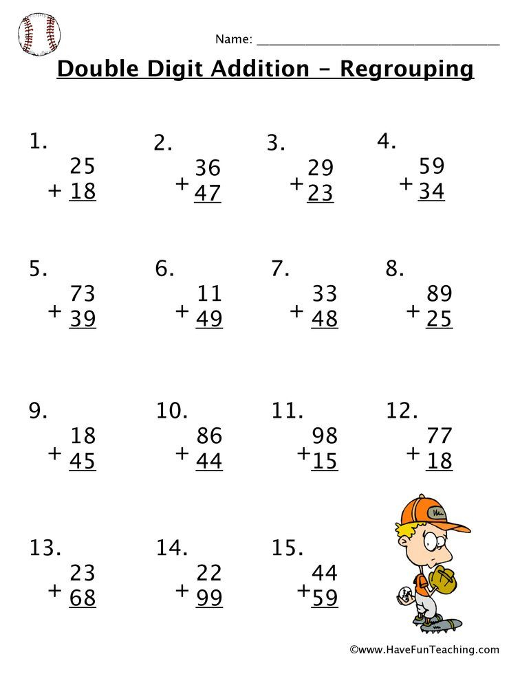 30 Free Double Digit Addition Worksheets Without Regrouping