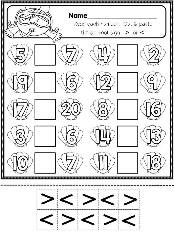 30 Greater Than Less Than Equal To Worksheets For Kindergarten