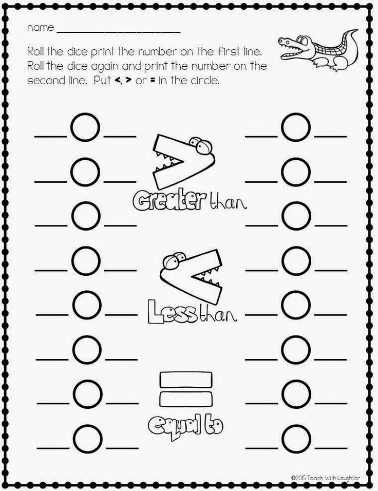 30 Greater Than Less Than Equal To Worksheets For Kindergarten