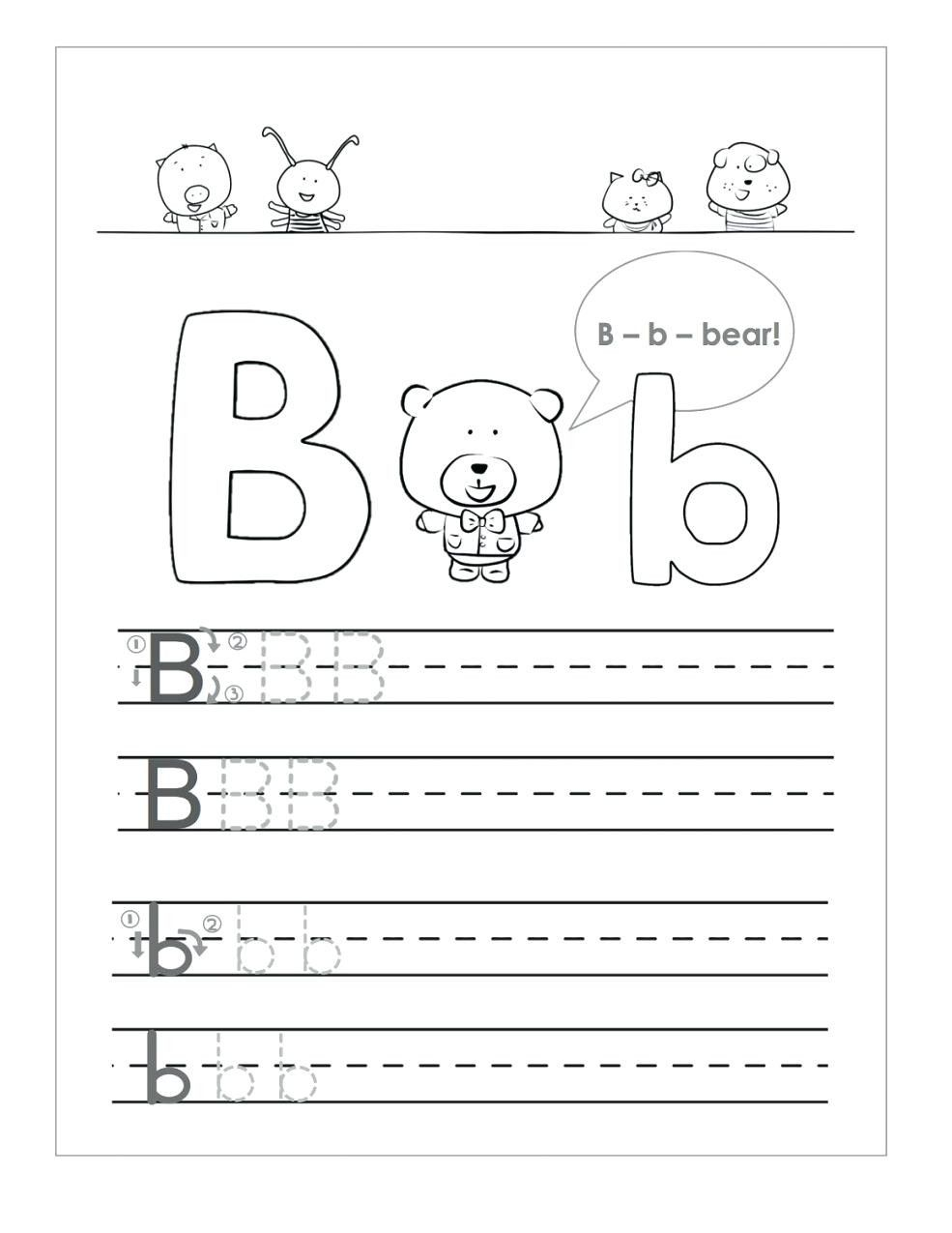 30 Kindergarten Letter B Worksheets