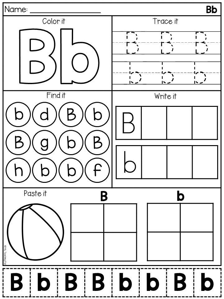 30 Kindergarten Letter B Worksheets