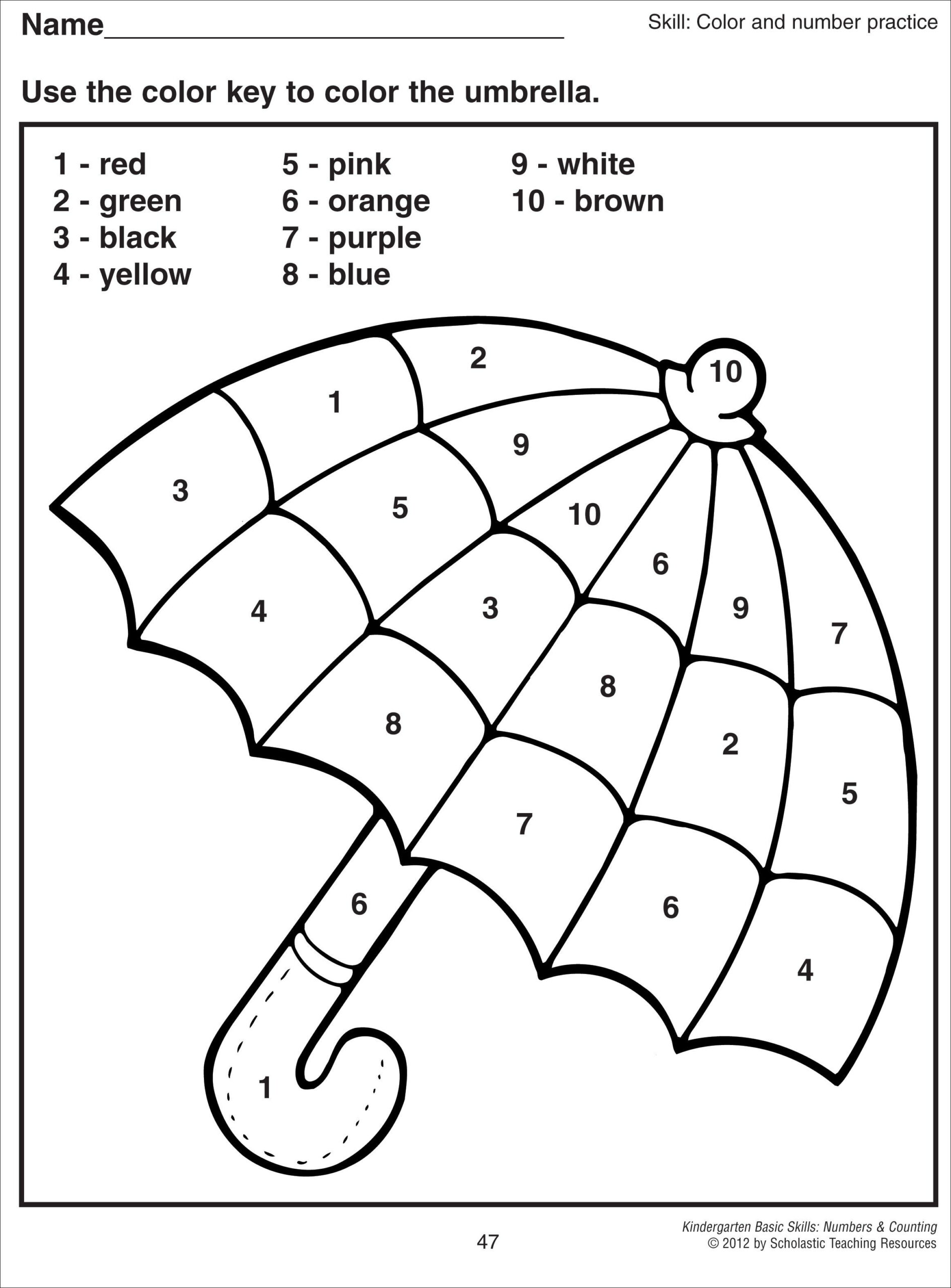 30 Kindergarten Math Worksheets Coloring