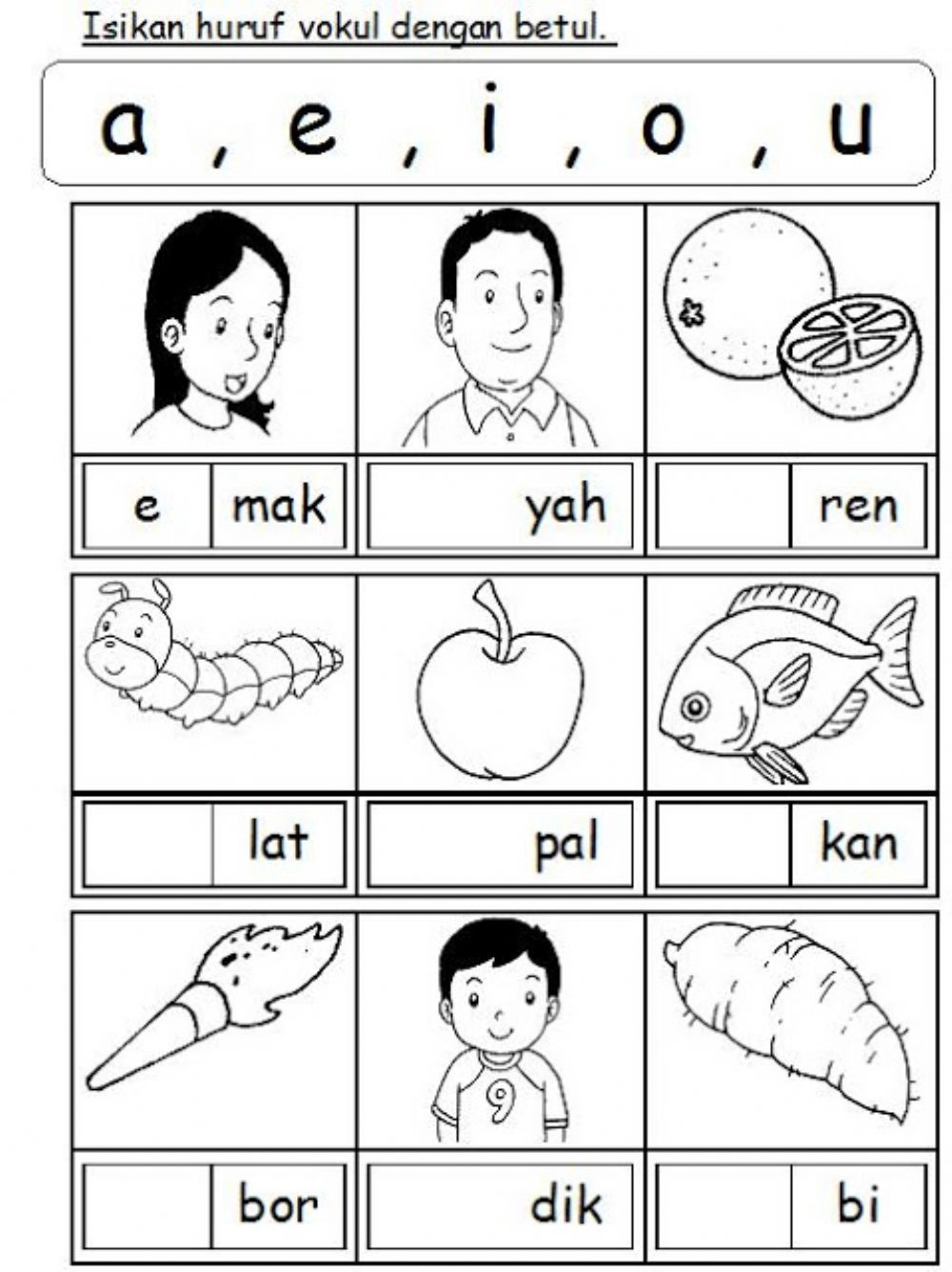 30 Kindergarten Worksheets Bahasa Indonesia