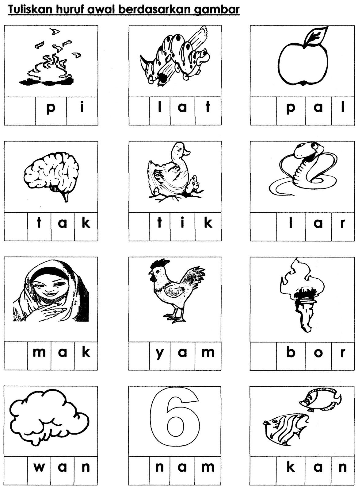 30 Kindergarten Worksheets Bahasa Indonesia