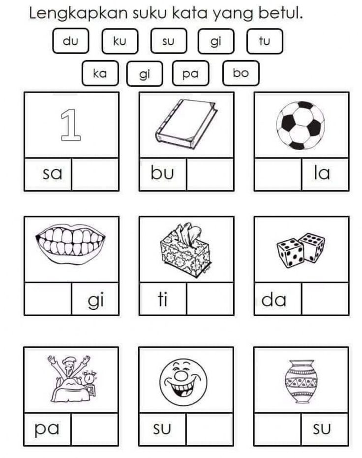 30 Kindergarten Worksheets Bahasa Indonesia