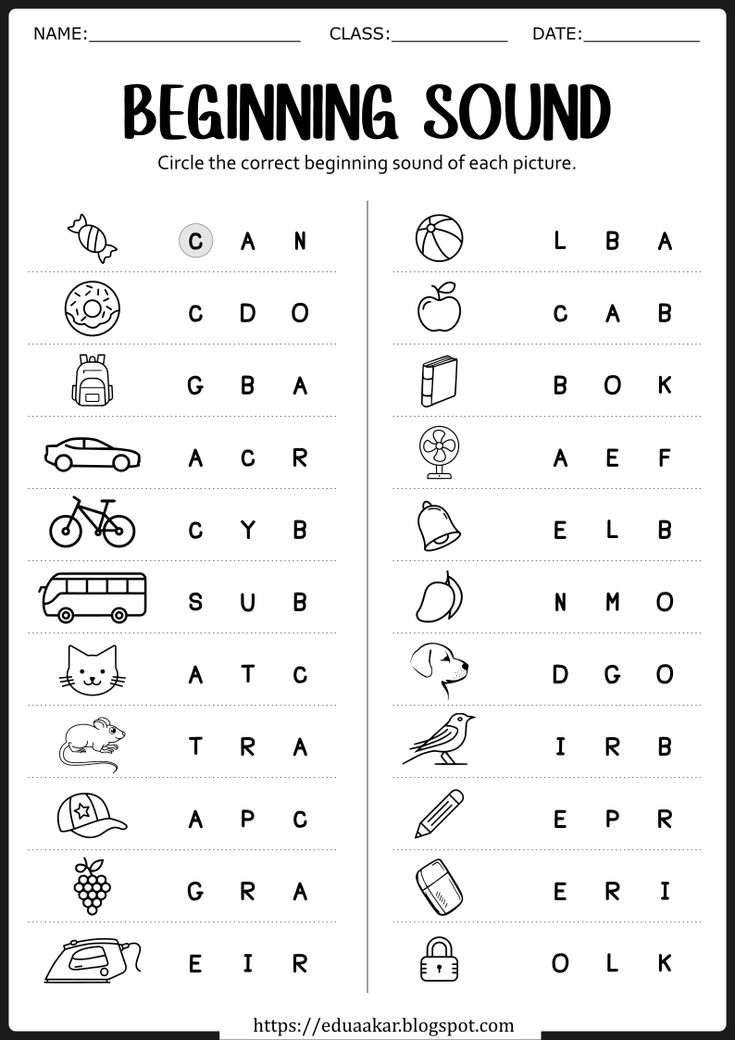 30 Kindergarten Worksheets Letter Sounds