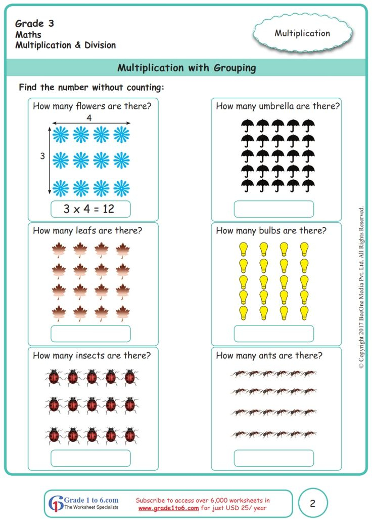 30 Math Multiplication Worksheets For Grade 2