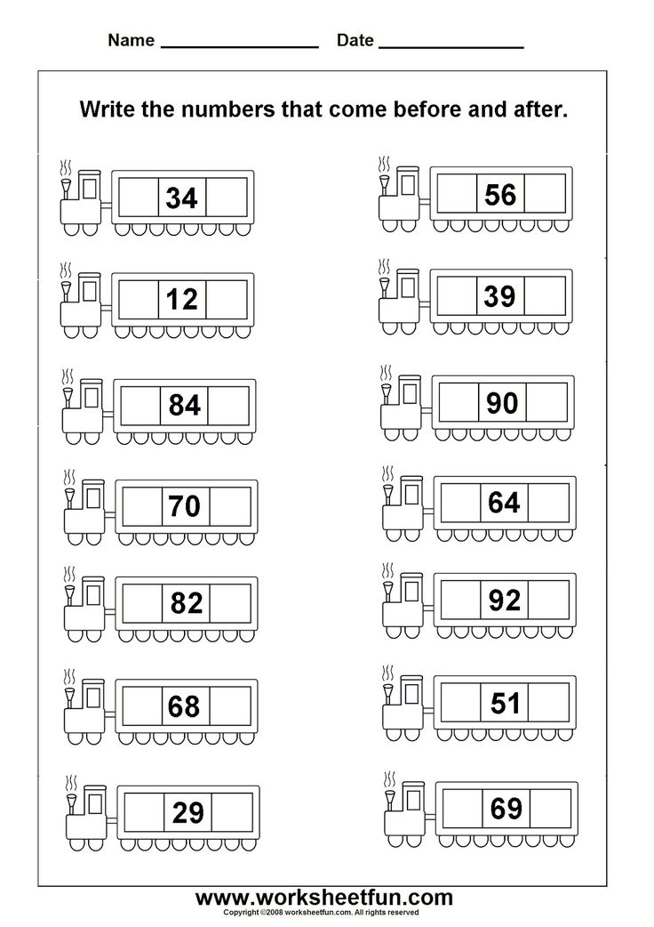 30 Preschool Math Worksheets Before And After