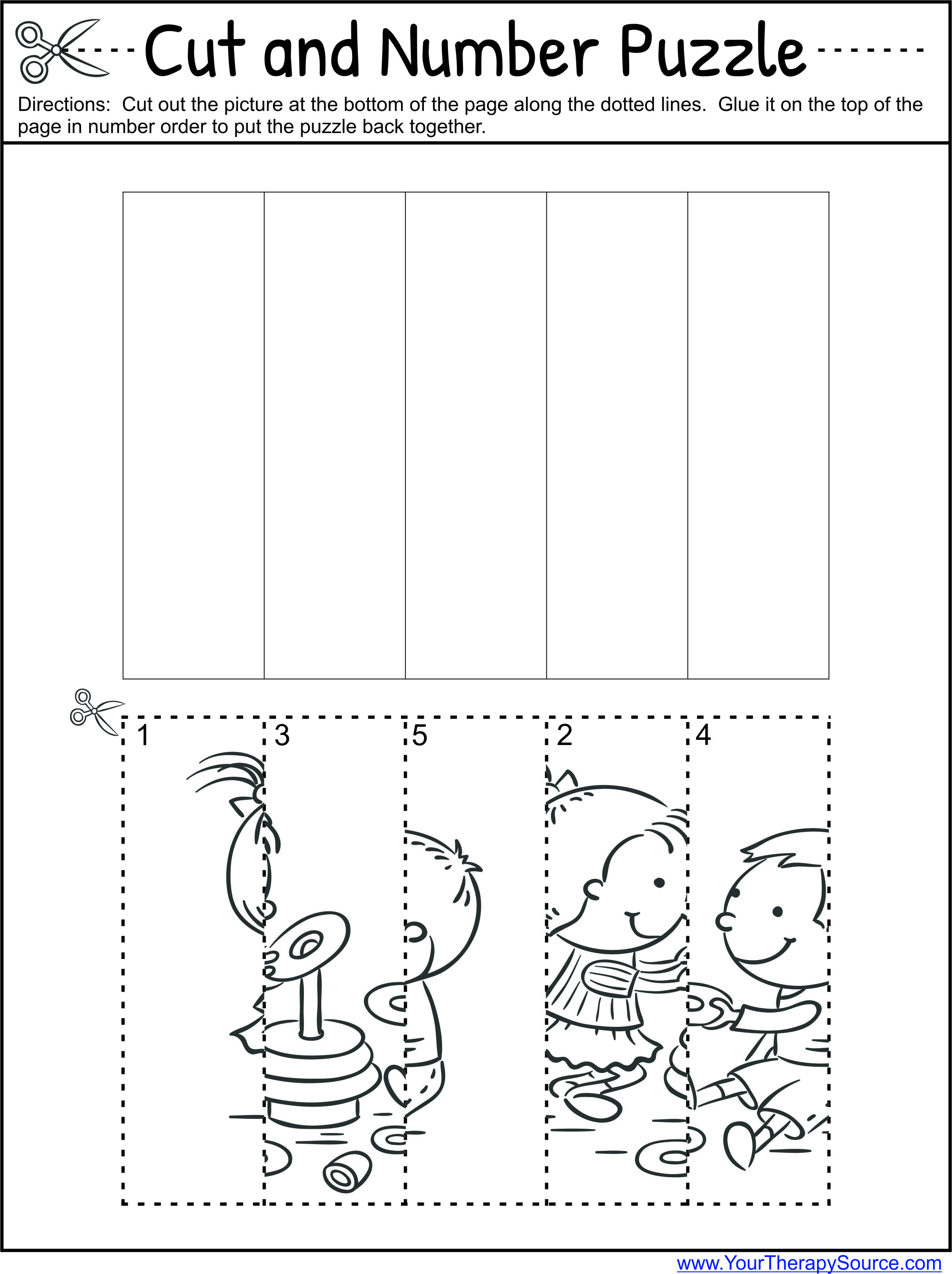 30 Puzzles Worksheets For Kindergarten