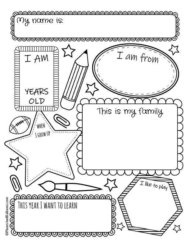 35 2Nd Grade Worksheets All About Me