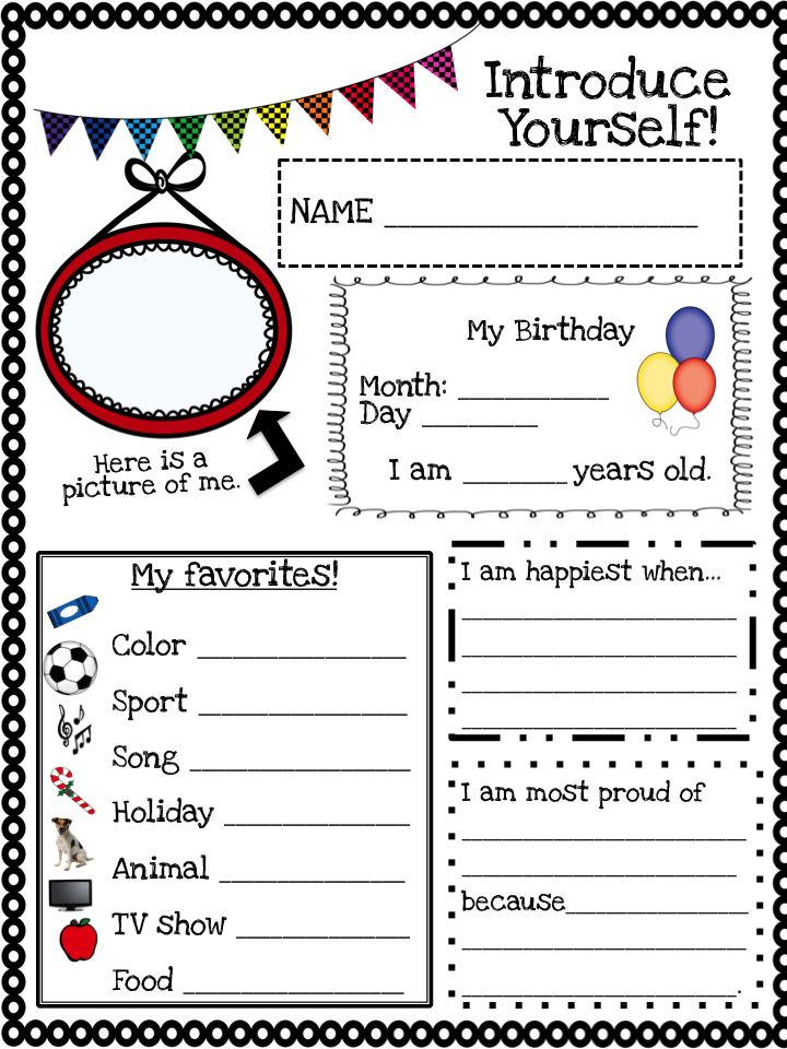 35 2Nd Grade Worksheets All About Me