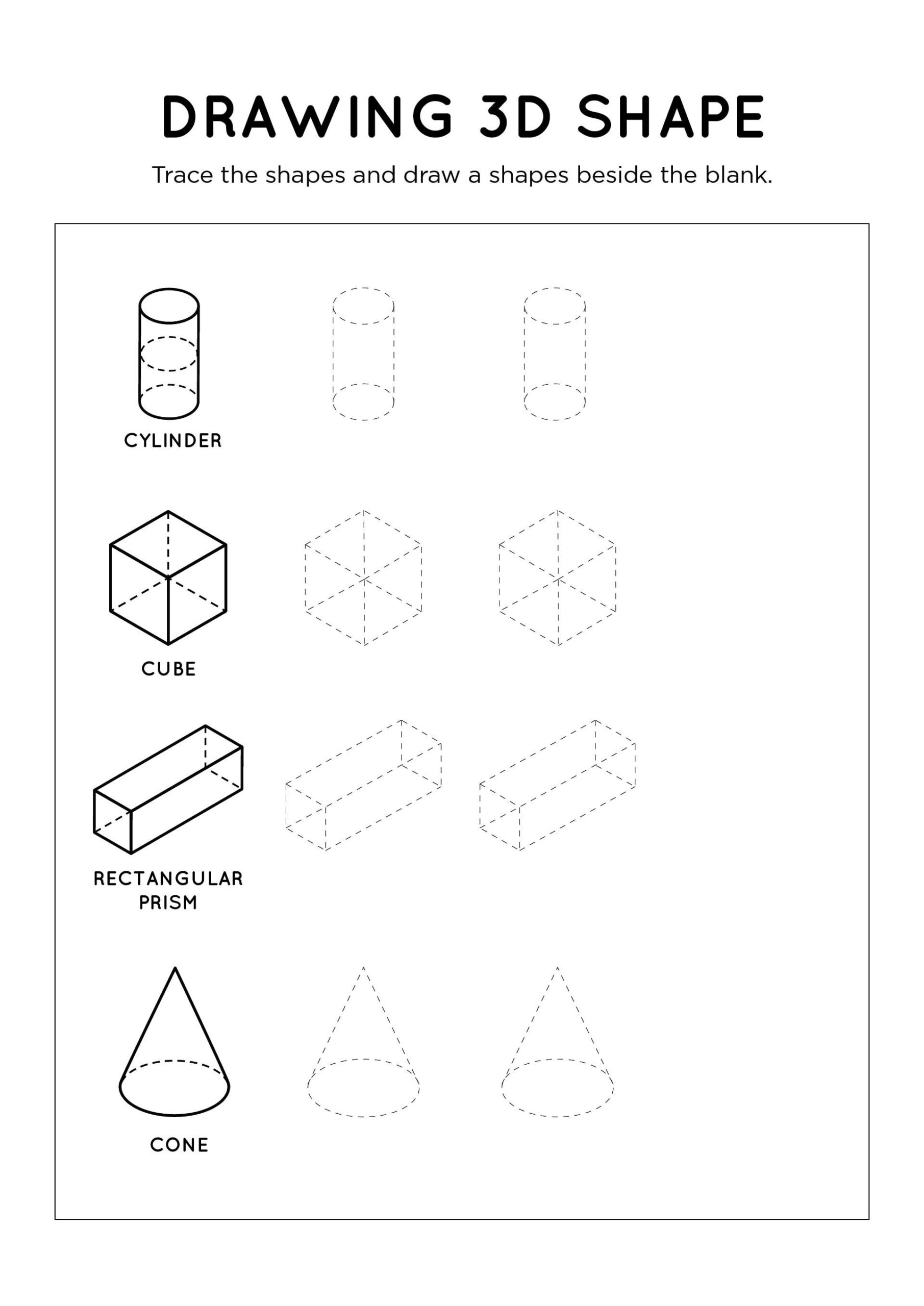 35 3D Shapes Kindergarten Activities Worksheets