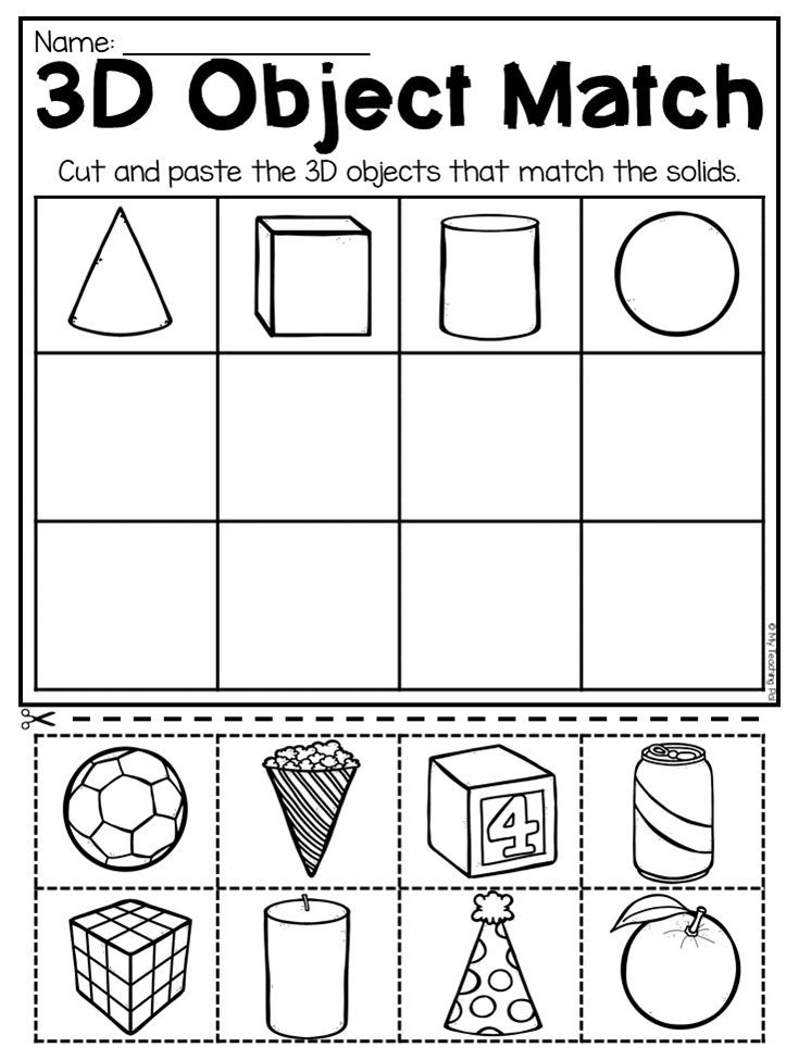 35 3D Shapes Kindergarten Activities Worksheets