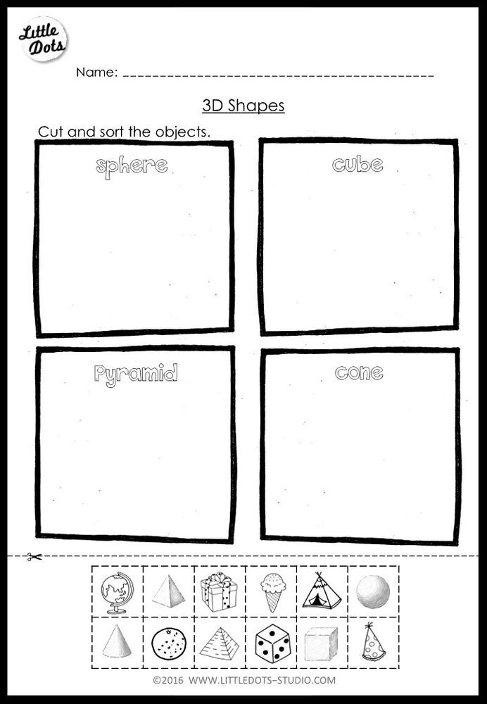 35 3D Shapes Kindergarten Activities Worksheets