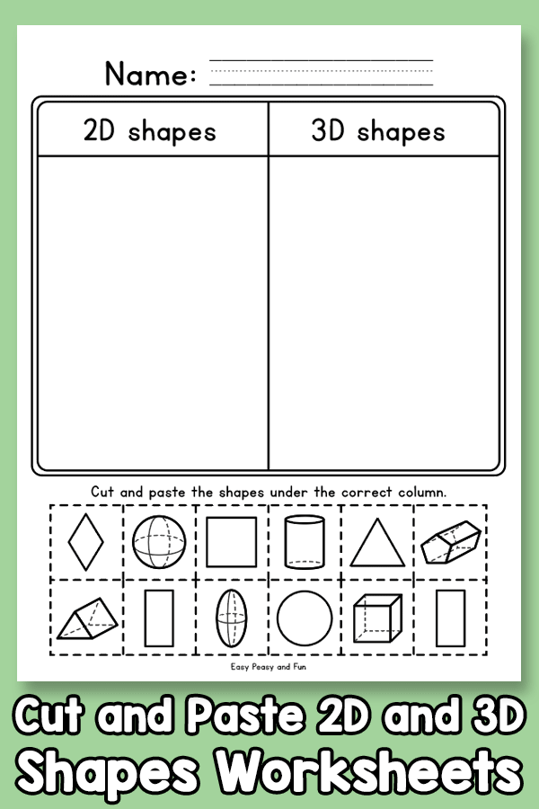 35 3D Shapes Kindergarten Activities Worksheets