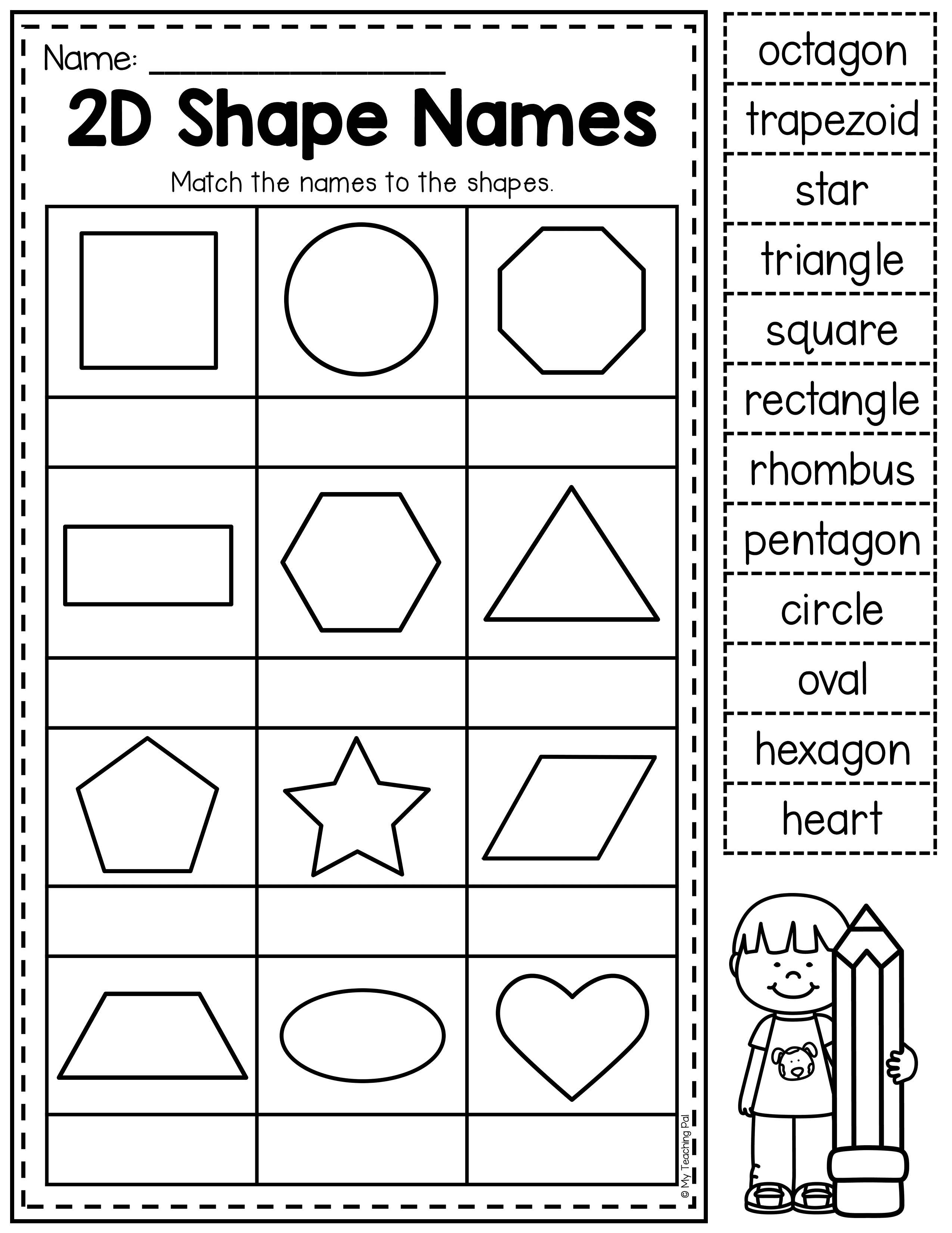35 3D Shapes Worksheets 2Nd Grade