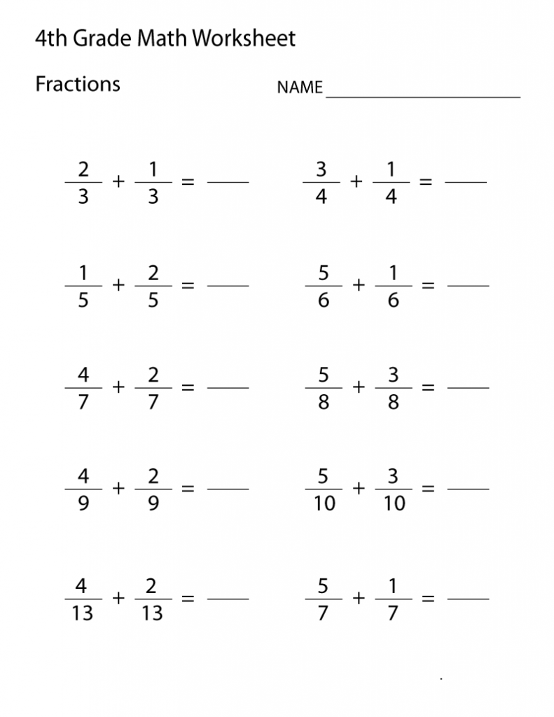 35 4Th Grade Math Worksheets Cbse