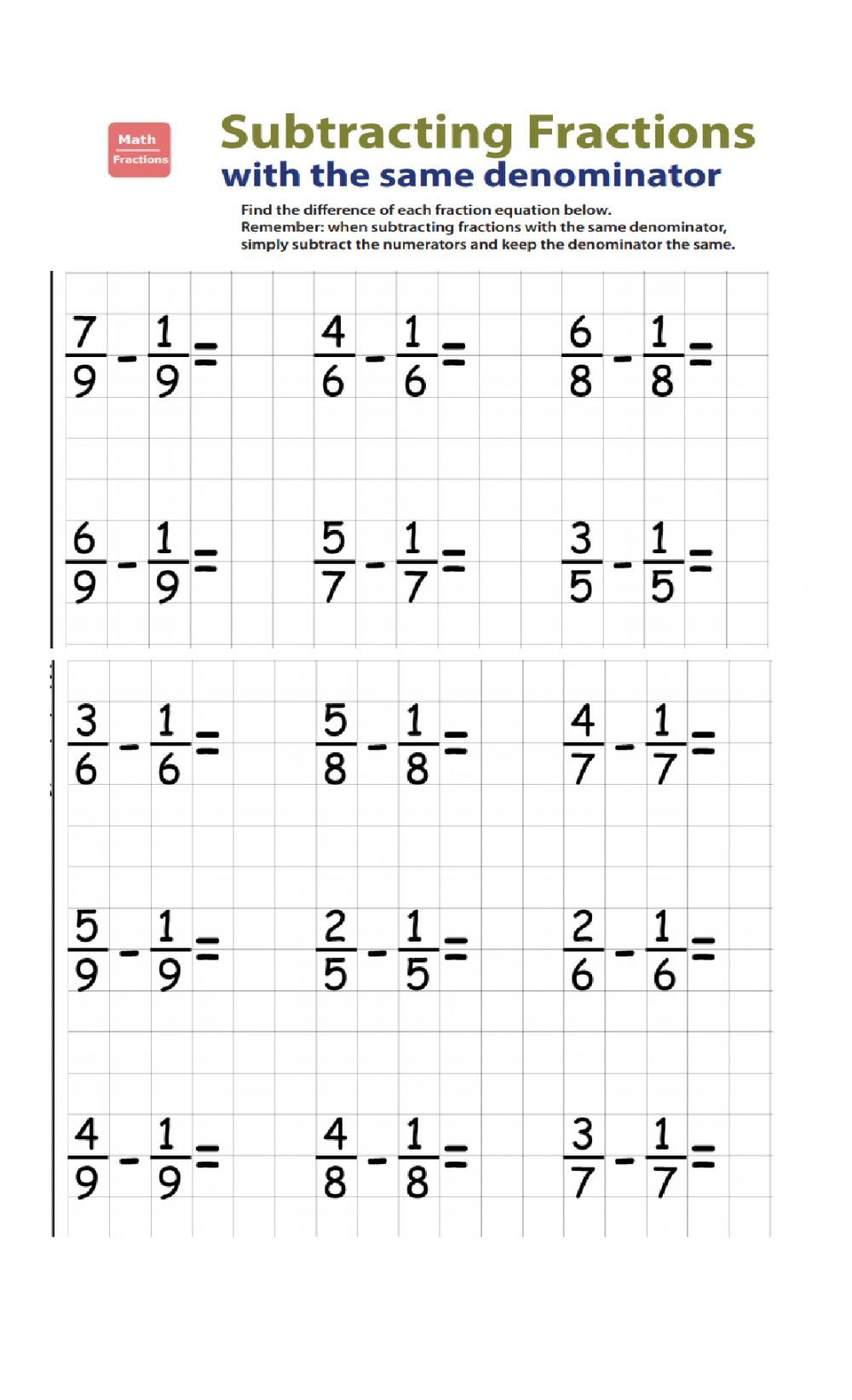 35 Addition And Subtraction Of Whole Numbers Worksheets