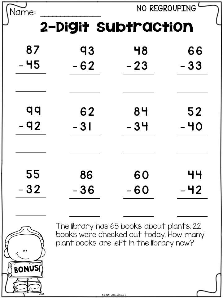 35 Addition And Subtraction Of Whole Numbers Worksheets