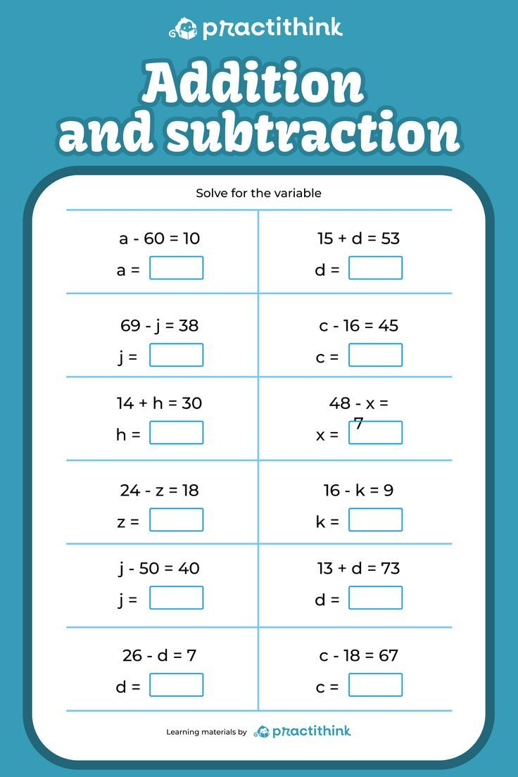35 Addition And Subtraction Worksheets Grade 6