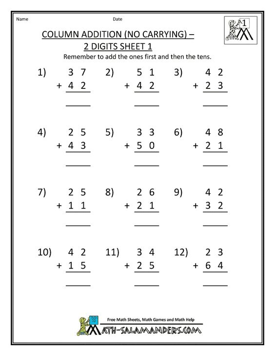 35 Addition With Carrying Worksheets Grade 1