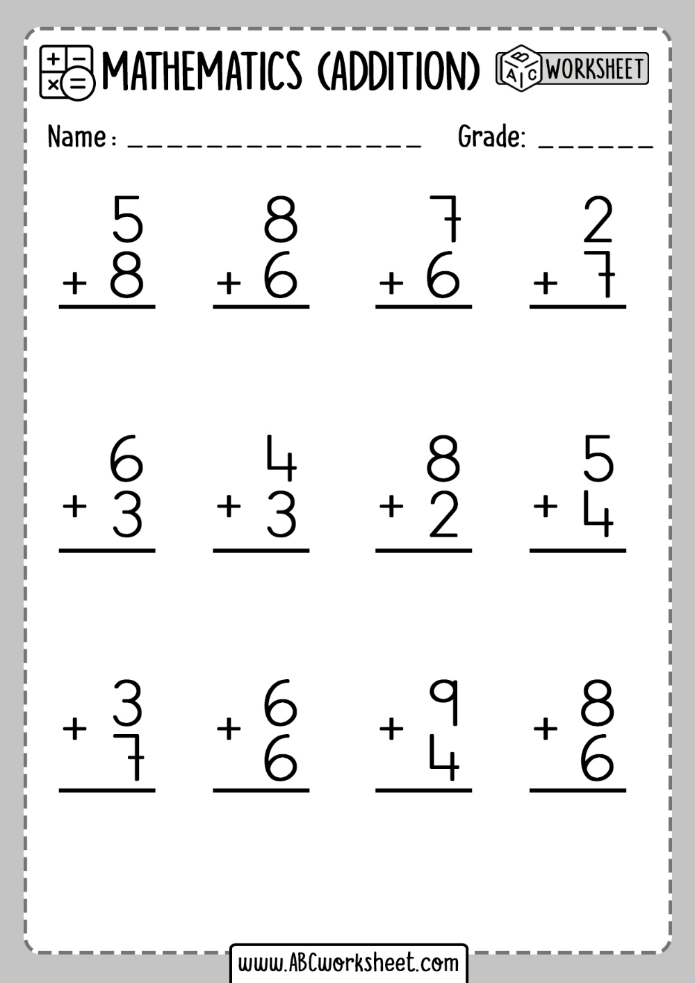 35 Addition With Carrying Worksheets Grade 1