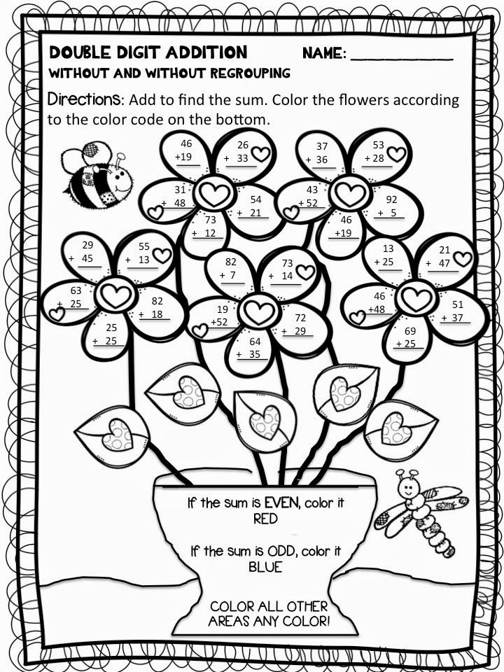 35 Addition Worksheets 2Nd Coloring