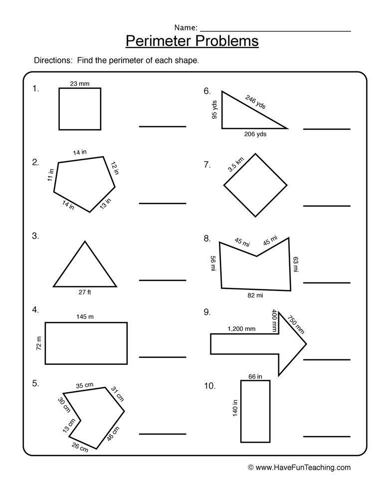 35 Area Perimeter Worksheets Class 5