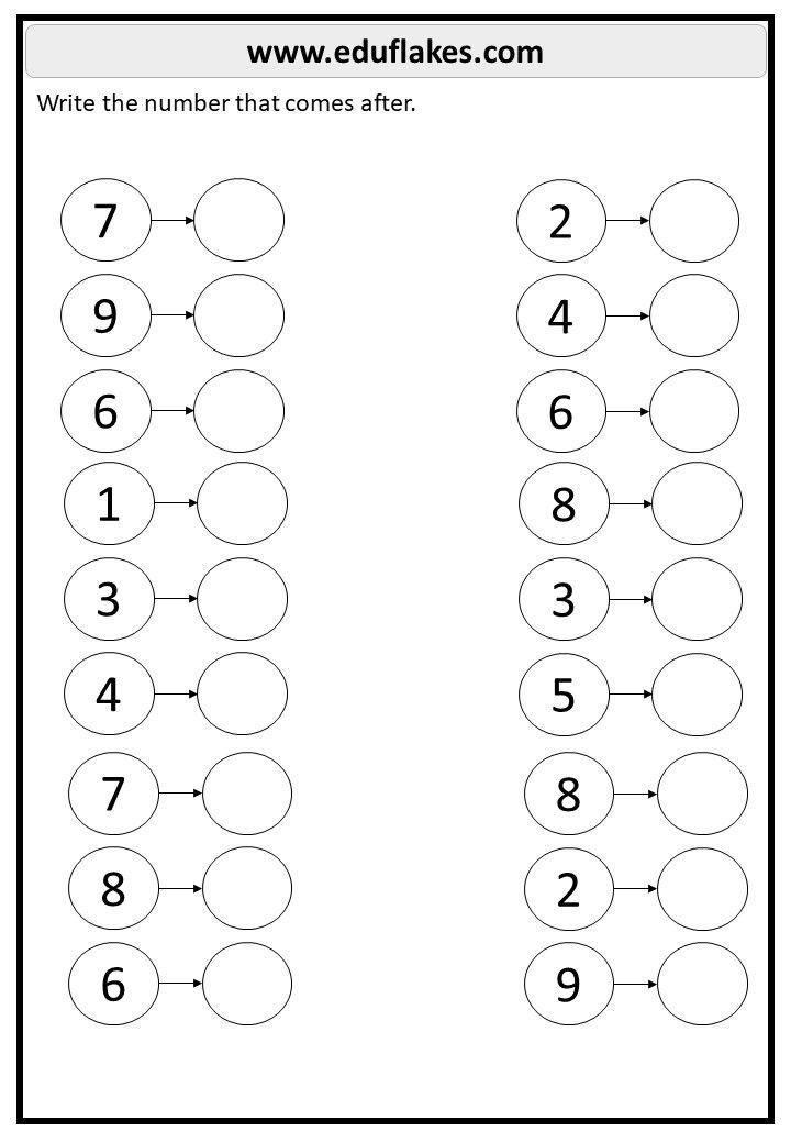 35 Before And After Worksheets Kindergarten Math