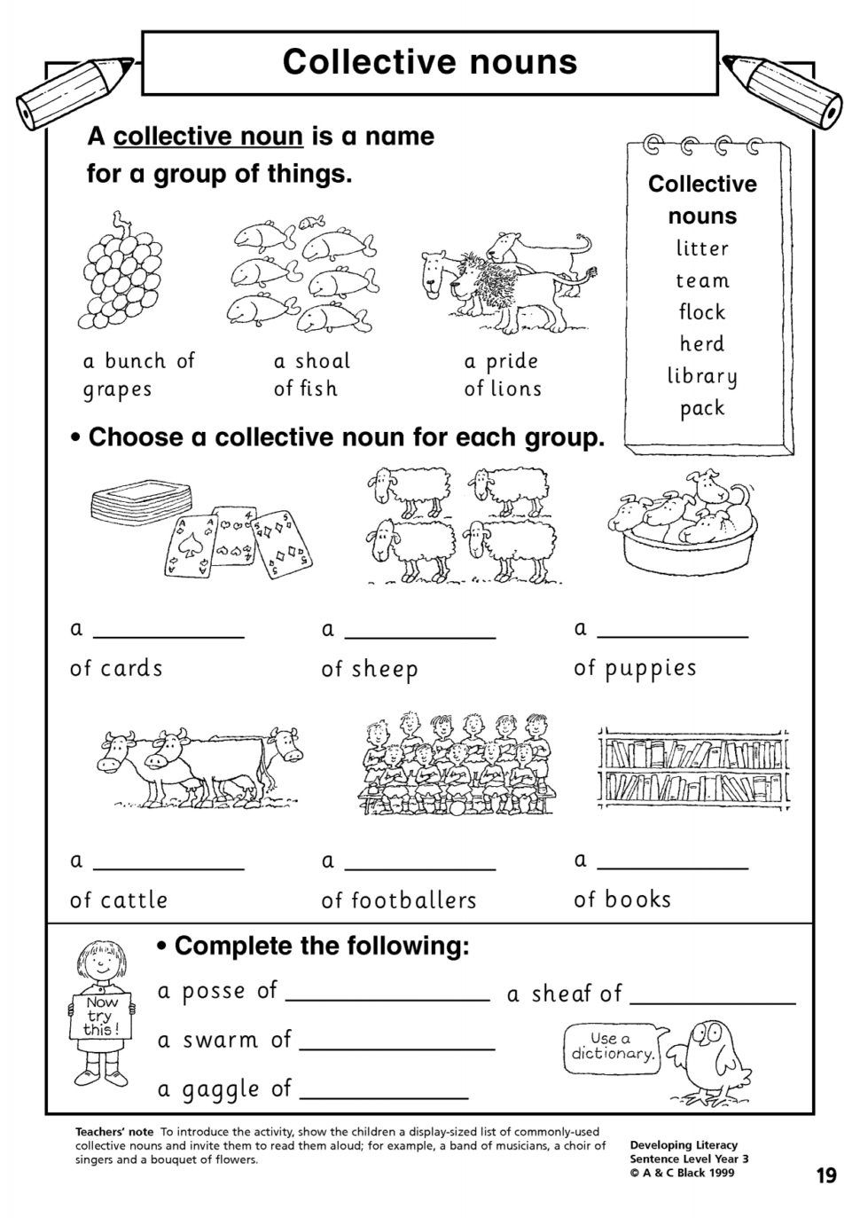 35 Collective Nouns Worksheet 2Nd Grade Worksheets