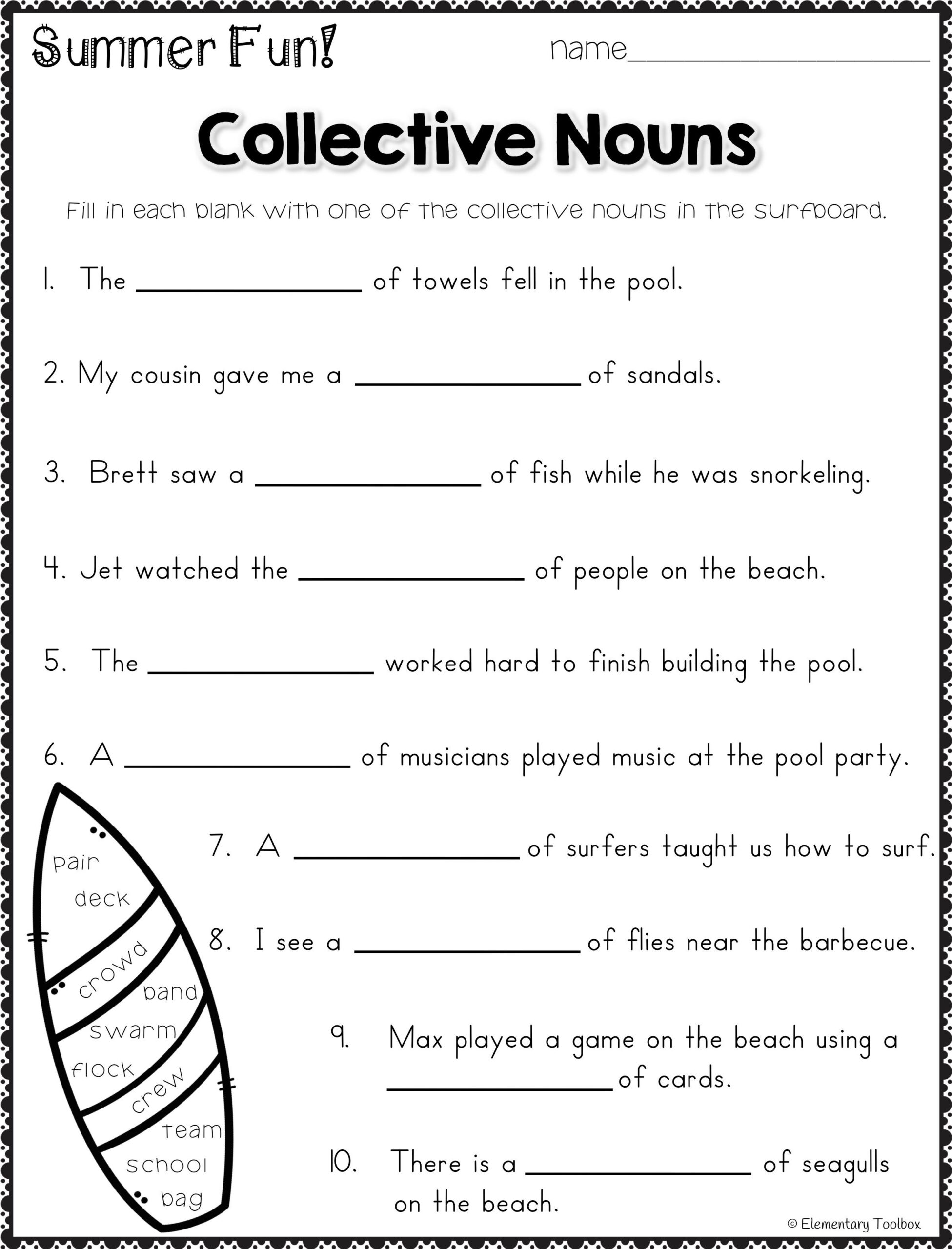 35 Collective Nouns Worksheet 2Nd Grade Worksheets