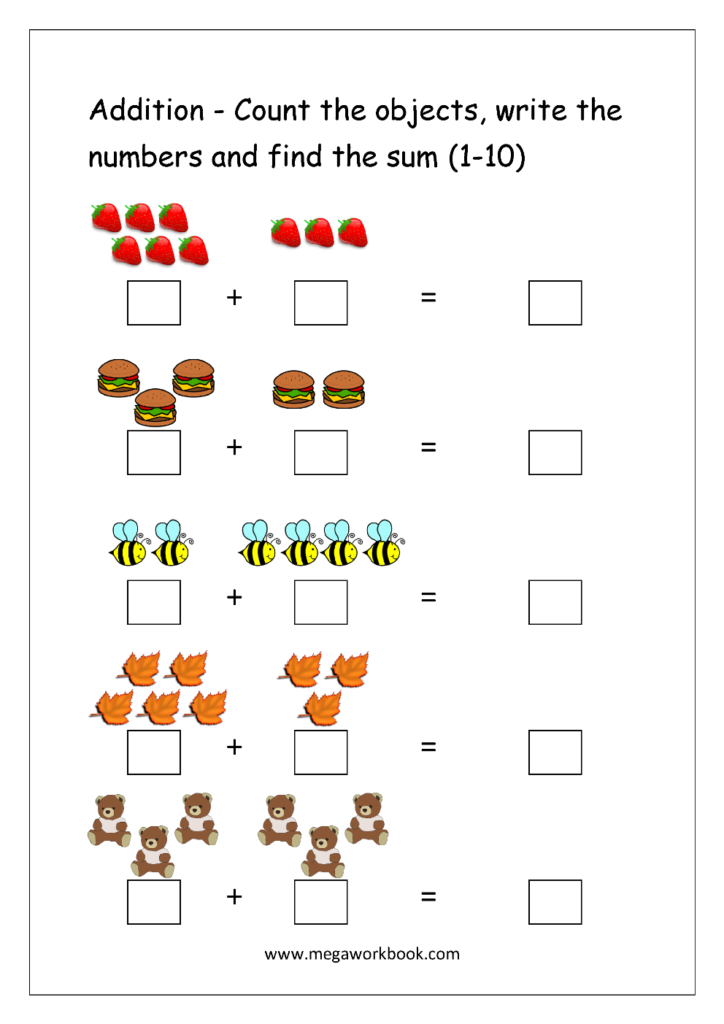 35 Counting Worksheets Preschool Addition