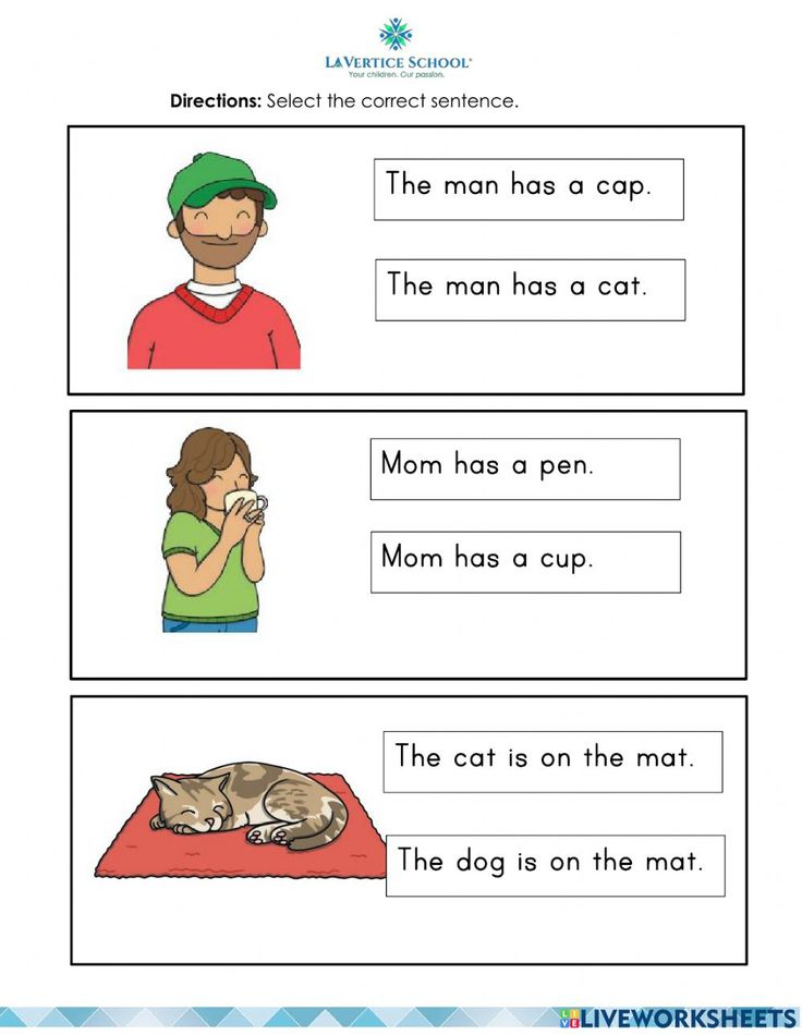 35 Cvc Worksheets Kindergarten Simple Sentences