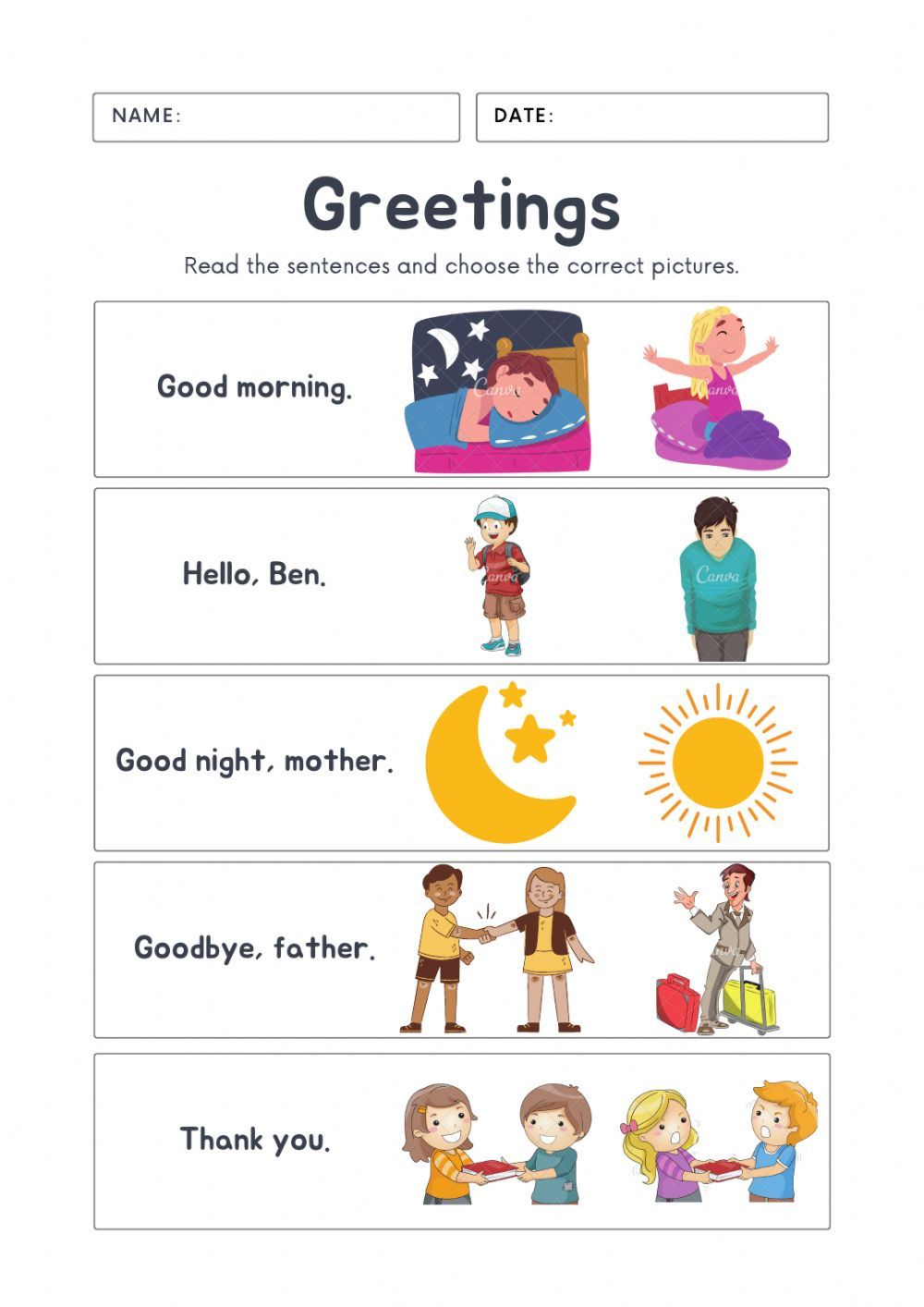 35 English Worksheets For Grade 1 For Kids