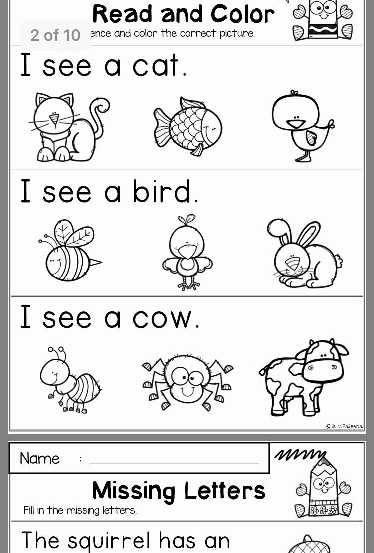 35 English Worksheets For Kindergarten Craft
