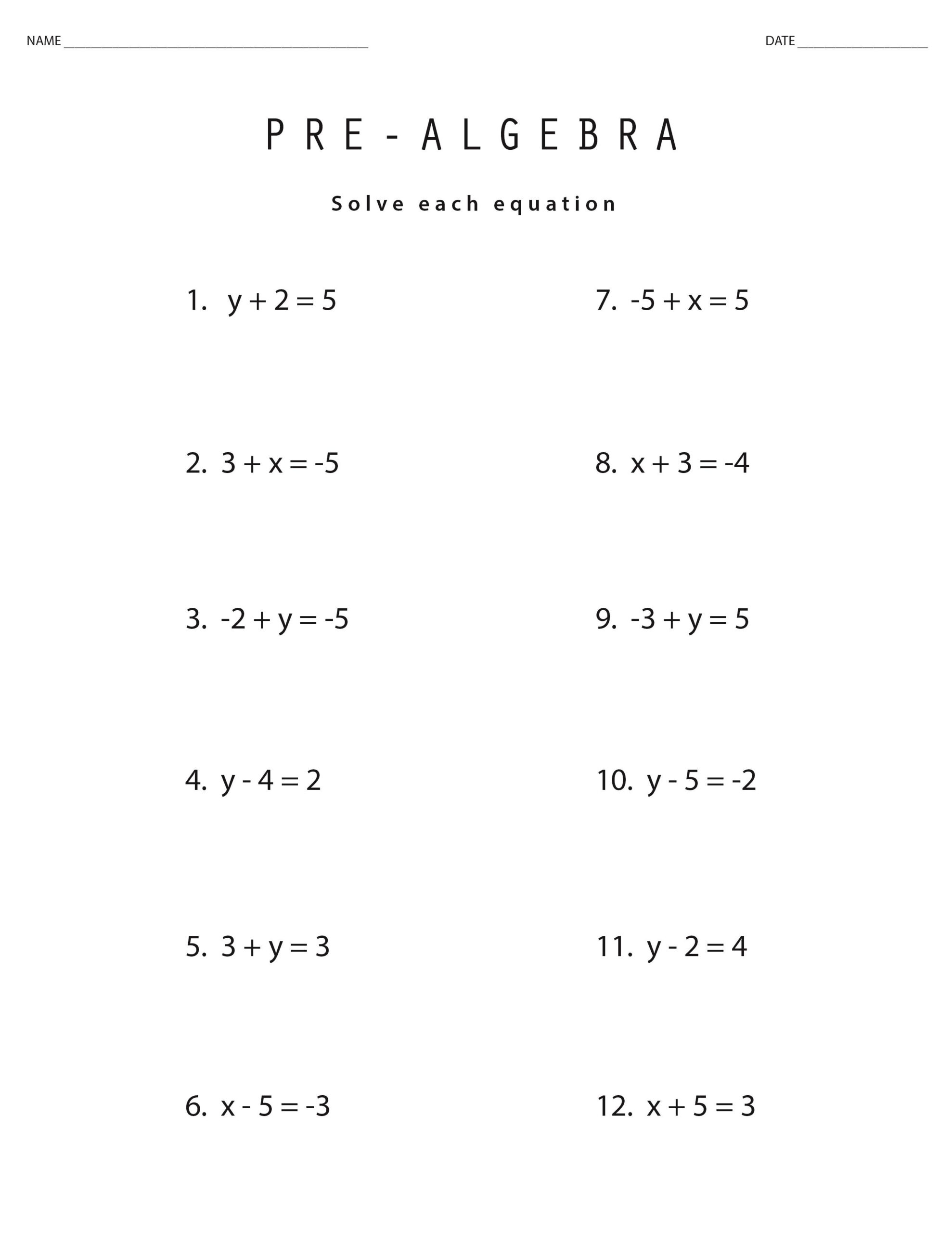 35 Free 9Th Grade Math Worksheets