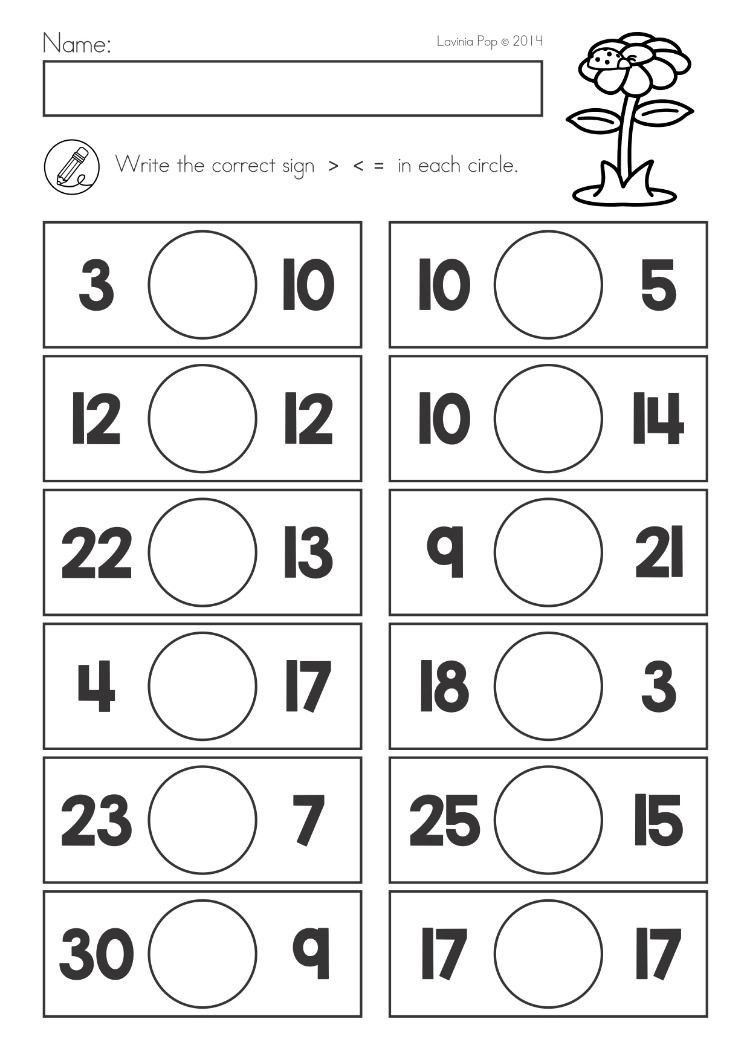 35 Greater Than Less Than Equal To Worksheets For Kindergarten