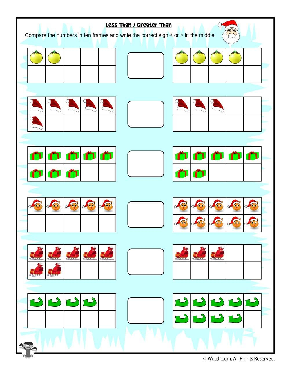 35 Greater Than Less Than Equal To Worksheets For Kindergarten