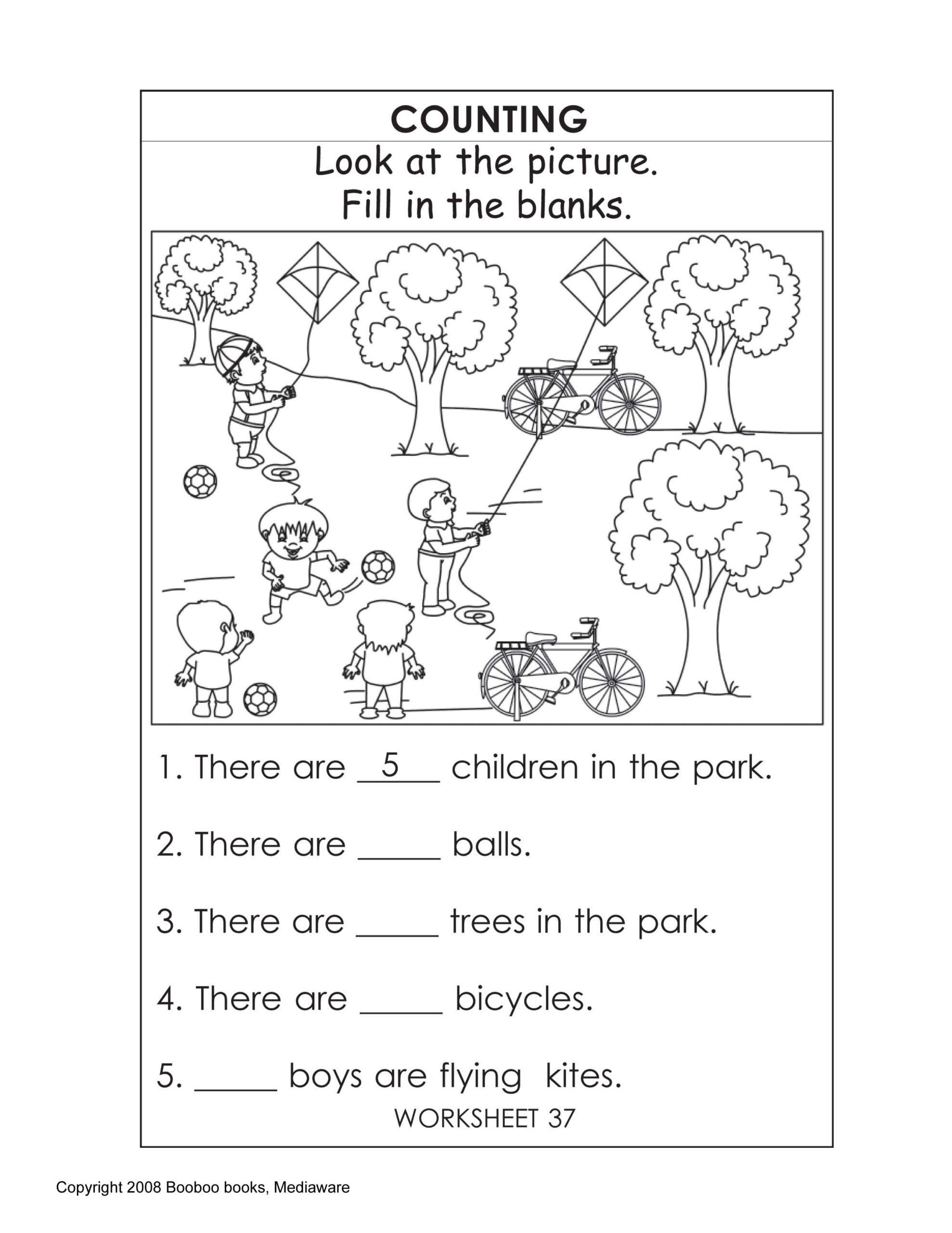 35 Kids Worksheets Preschool Kindergarten English