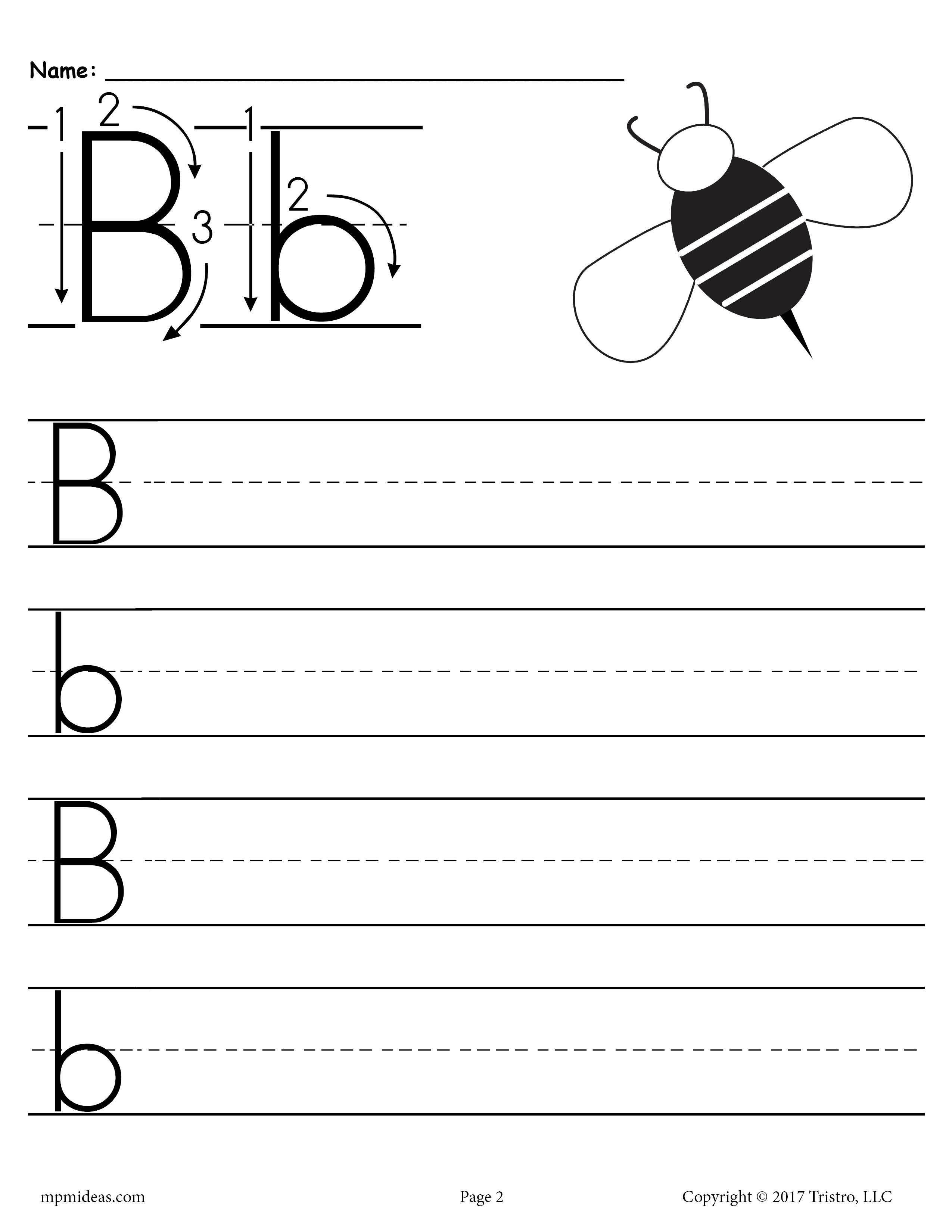 35 Kindergarten Letter B Worksheets