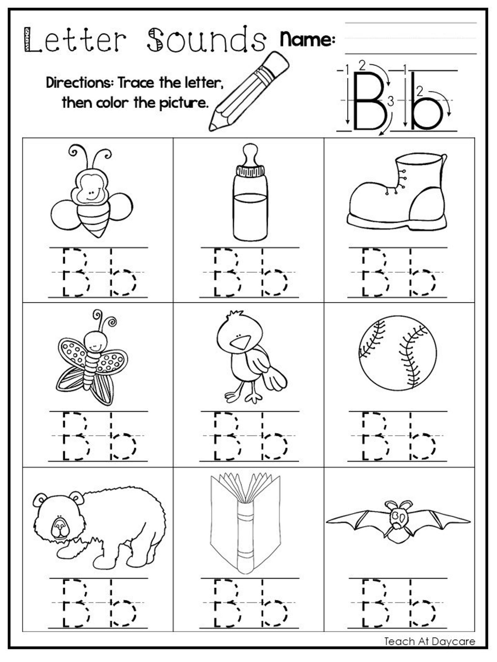 35 Kindergarten Letter B Worksheets