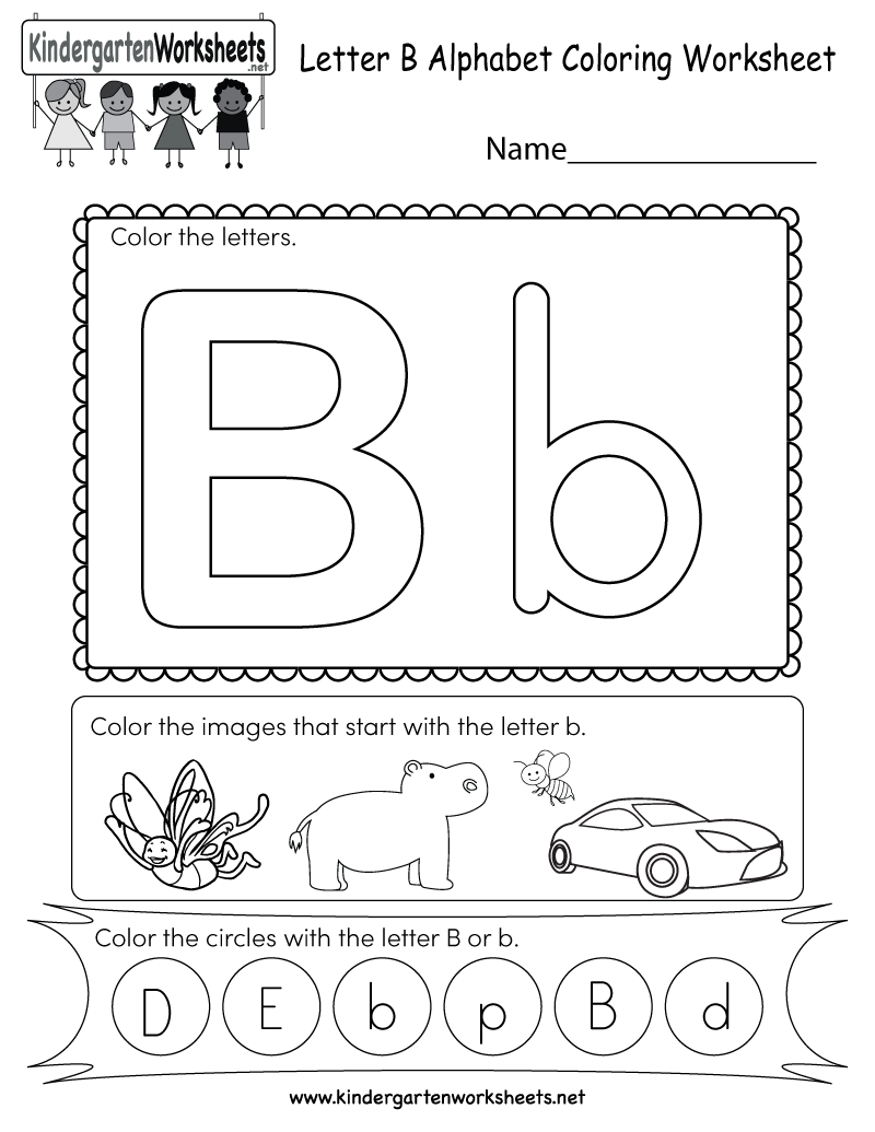 35 Kindergarten Letter B Worksheets