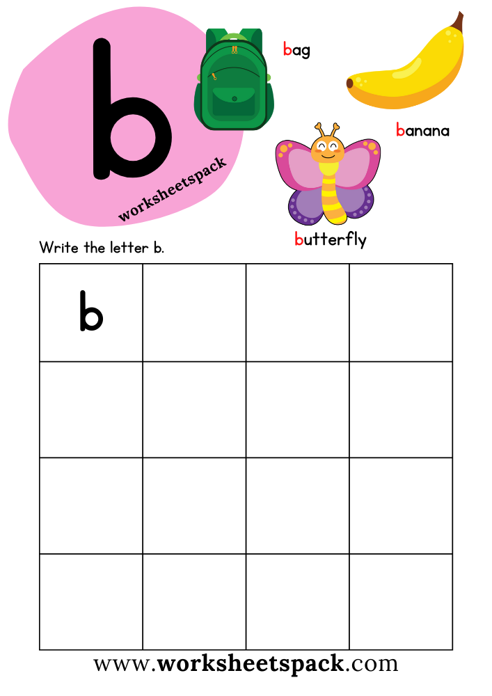 35 Kindergarten Letter B Worksheets