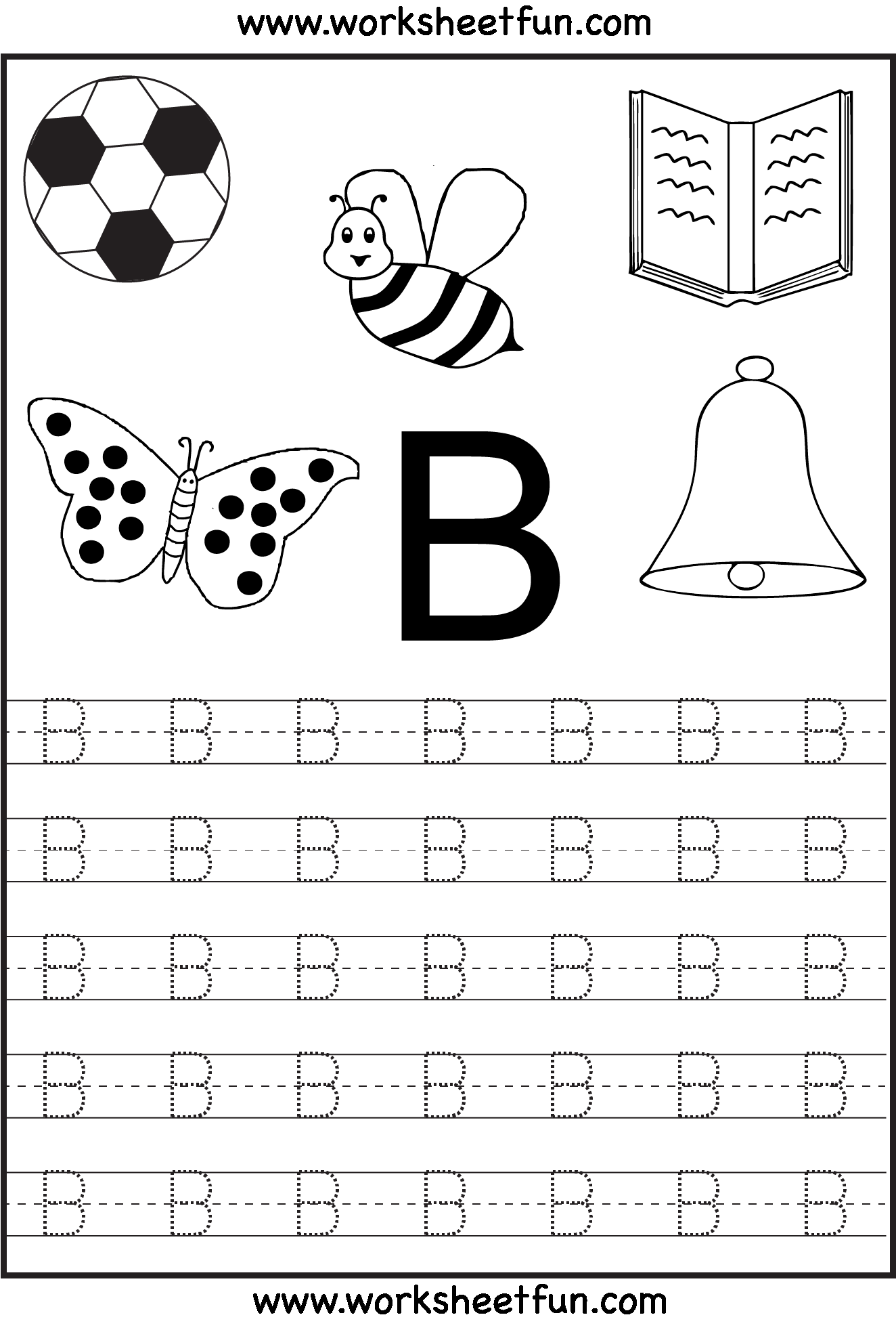 35 Kindergarten Letter B Worksheets