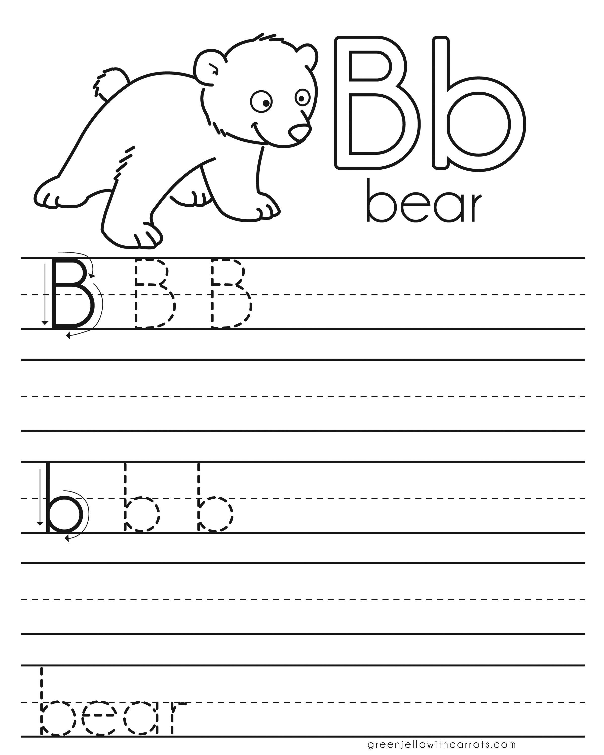 35 Kindergarten Letter B Worksheets