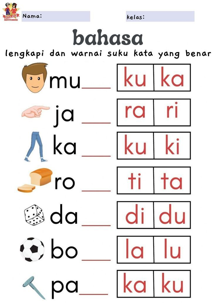 35 Kindergarten Worksheets Bahasa Indonesia