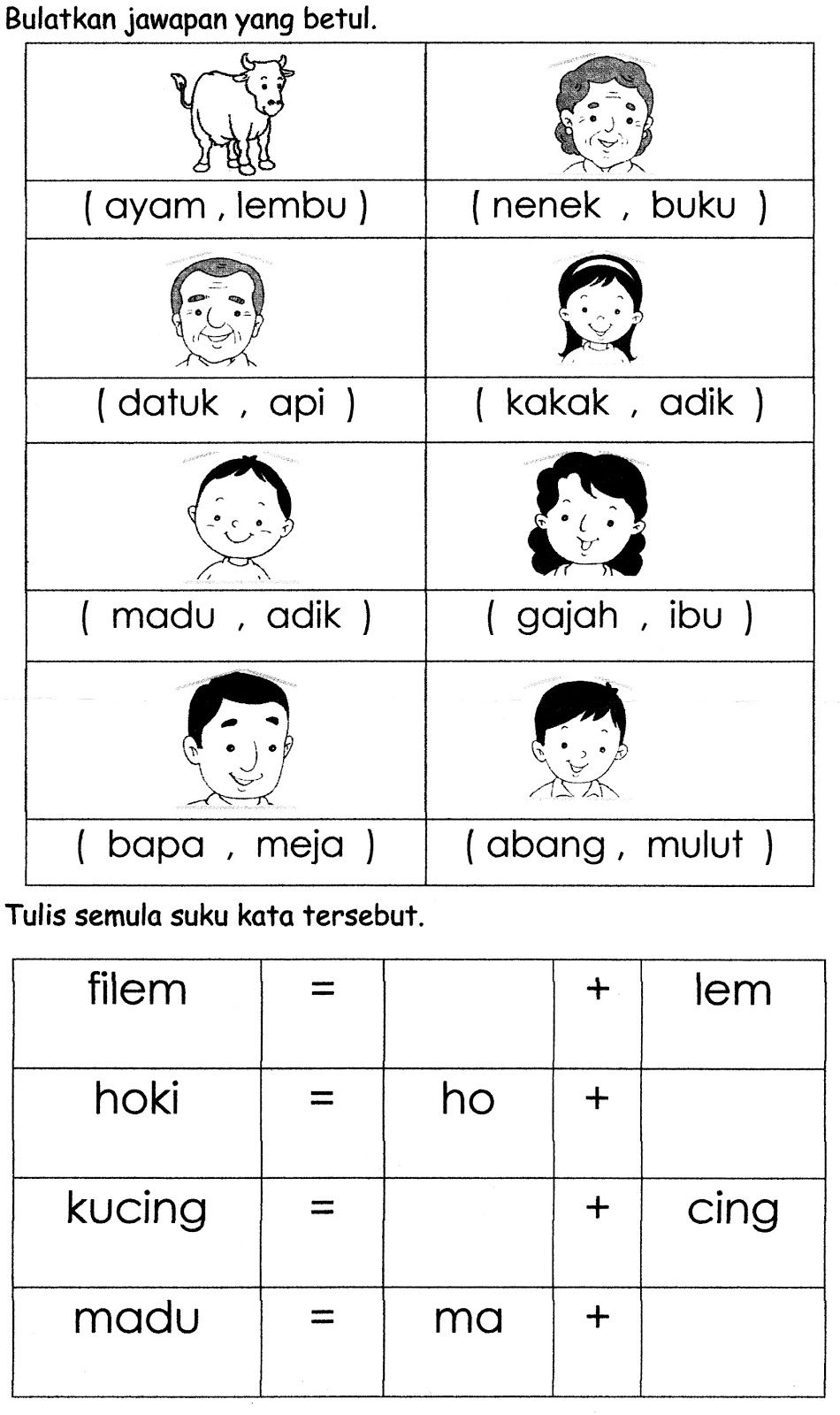 35 Kindergarten Worksheets Bahasa Indonesia